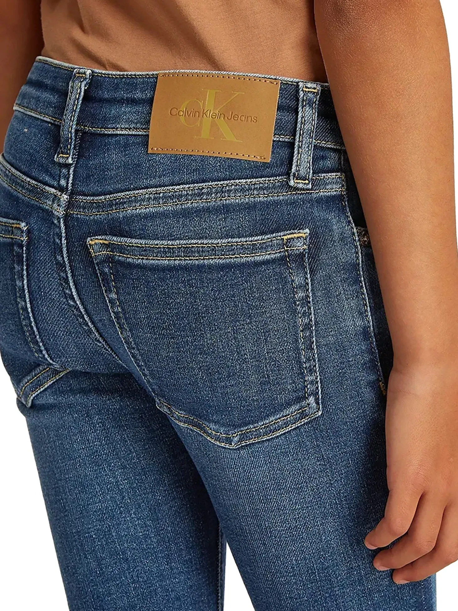 Jeans kids a zampa in denim scuro