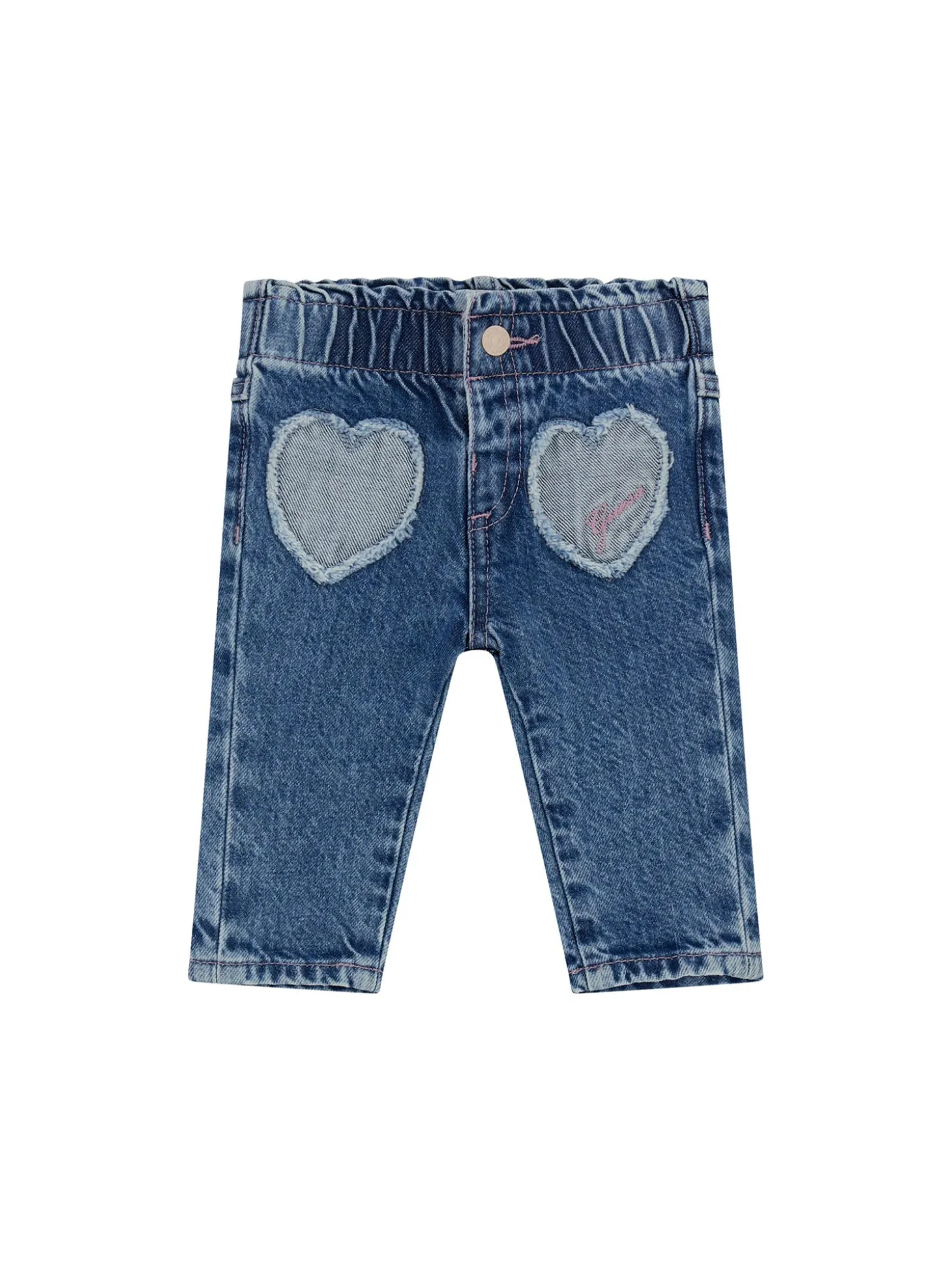 Jeans neonata paper bag fit in denim medio