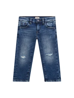 Jeans neonato slim fit in denim medio
