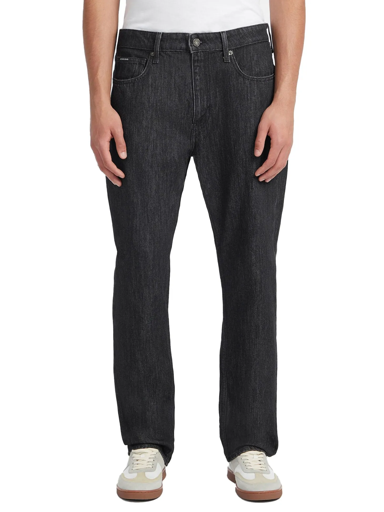 Jeans relaxed a vita media g18 black denim