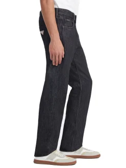 Jeans relaxed a vita media g18 black denim