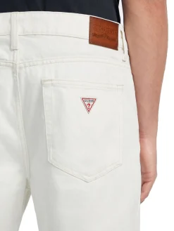 Jeans relaxed a vita media g18 bianco