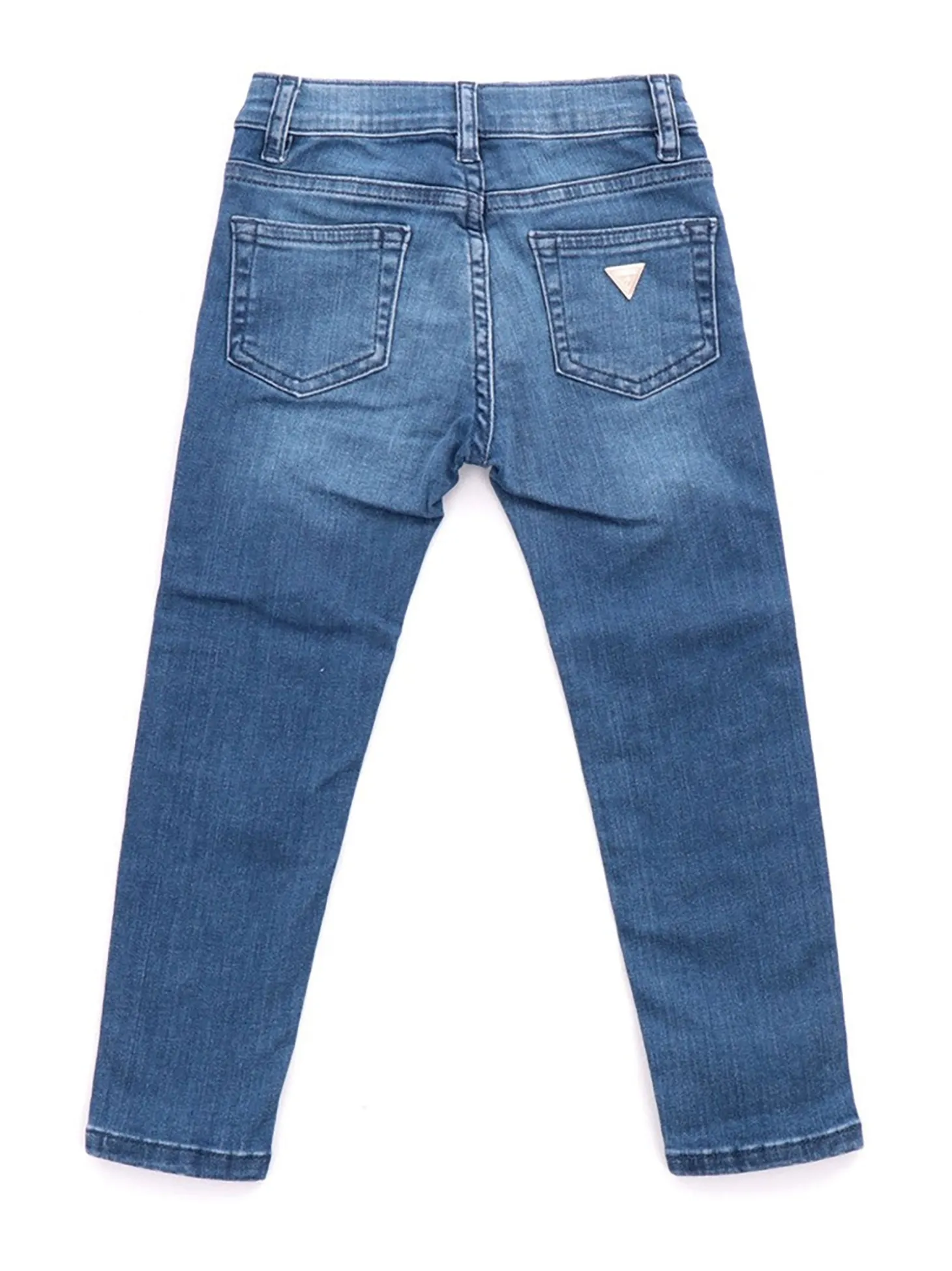 Jeans skinny logo ripetuto denim scuro
