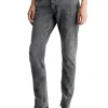 jeans slim taper black denim
