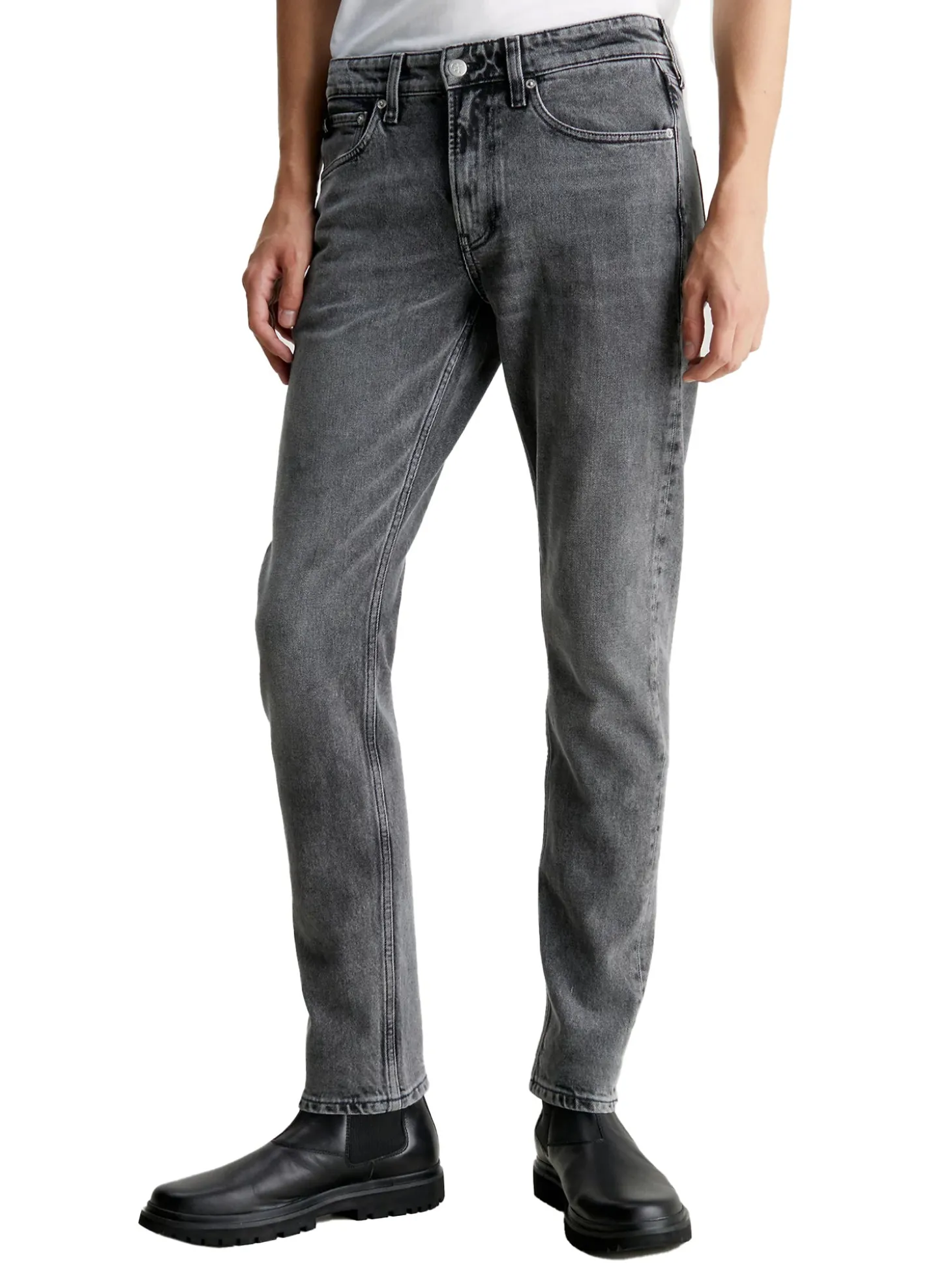 jeans slim taper black denim