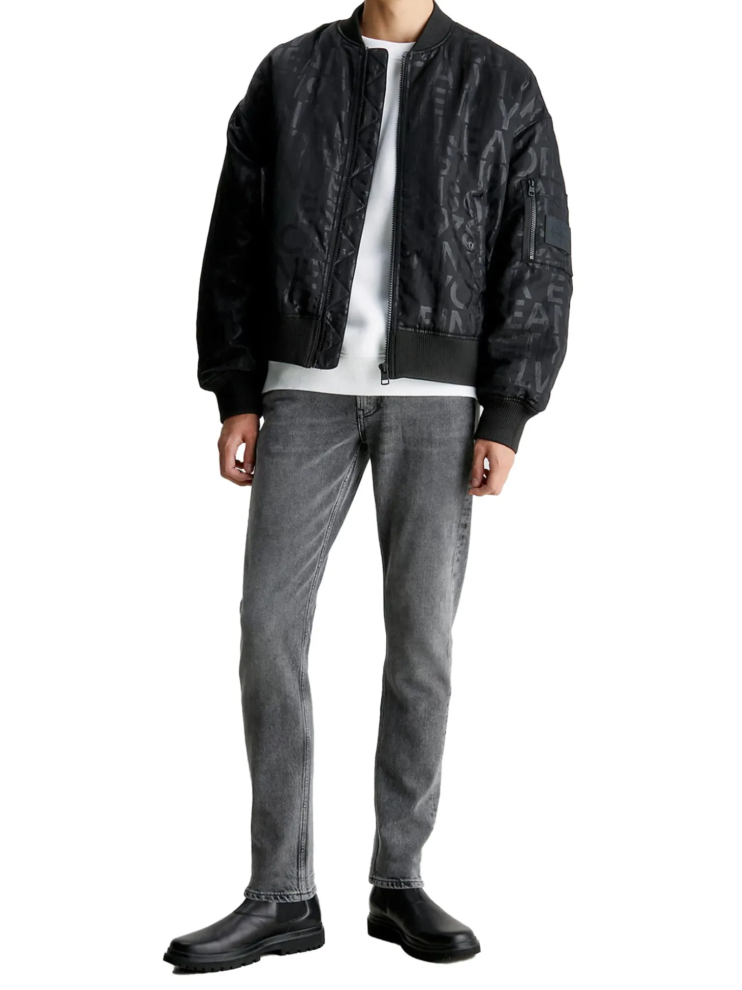 jeans slim taper black denim
