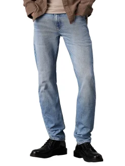 Jeans slim tapered denim chiaro