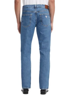 Jeans straight a vita media g16 denim medio