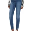 Jeans super skinny a vita alta denim medio