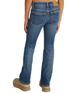 Jeans teen a zampa in denim scuro