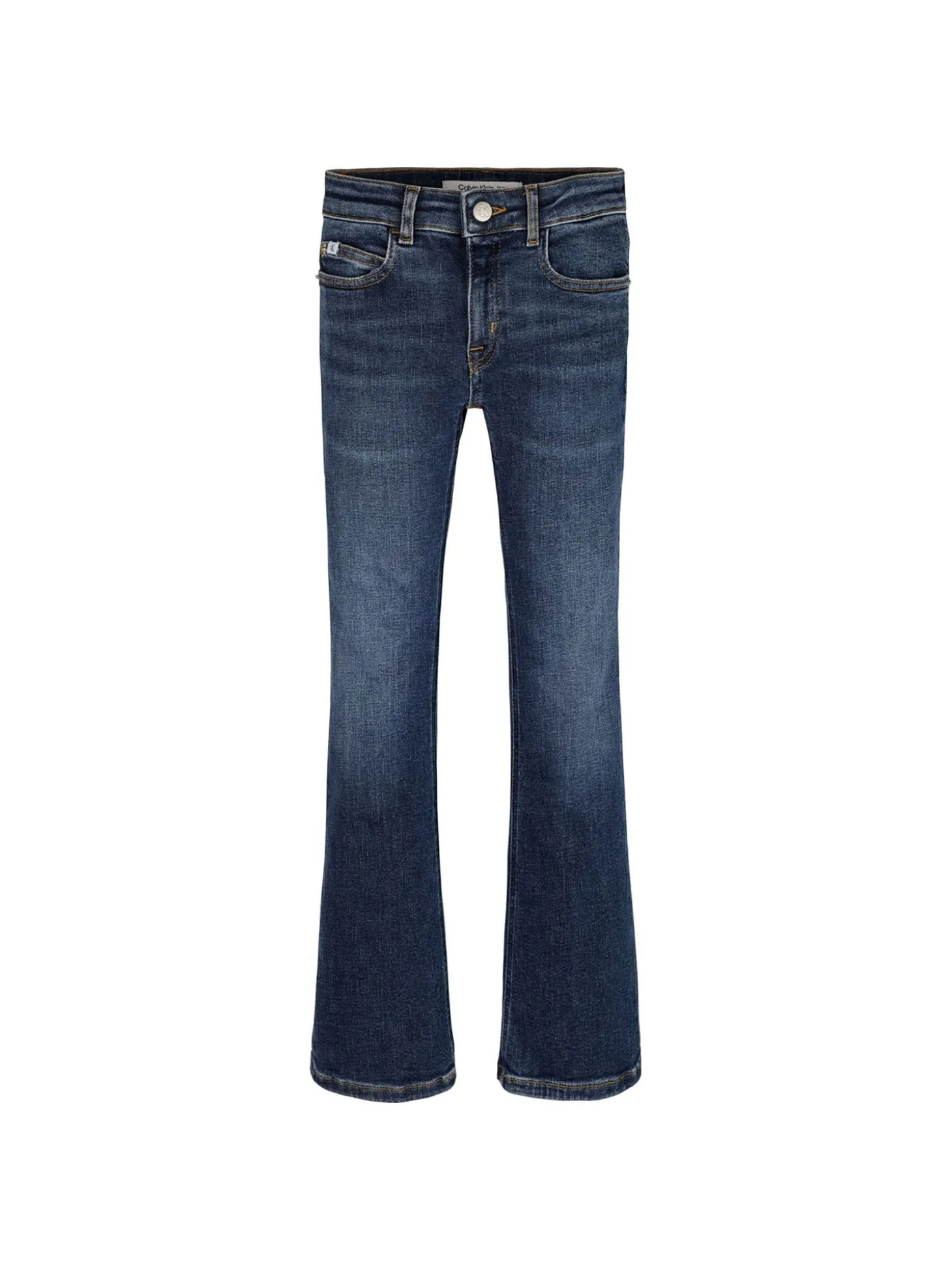 Jeans teen modello flare in denim scuro