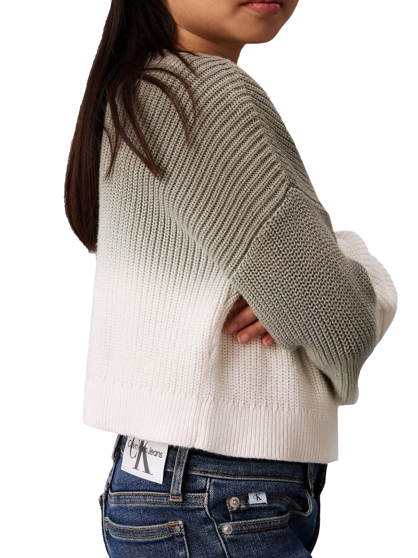 Jeans teen modello flare in denim scuro