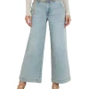 Jeans Zoya wide leg crop denim chiaro