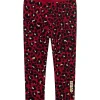 Leggings reversibile in fantasia leopardo e rosso basic
