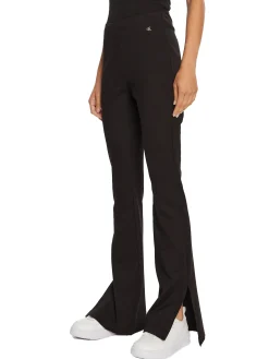 Leggins con spacco alla caviglia nero