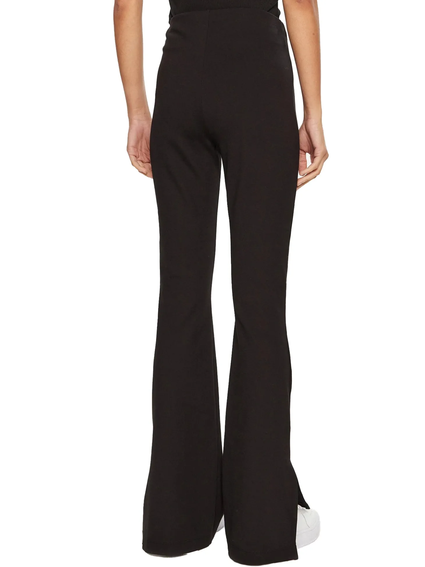 Leggins con spacco alla caviglia nero