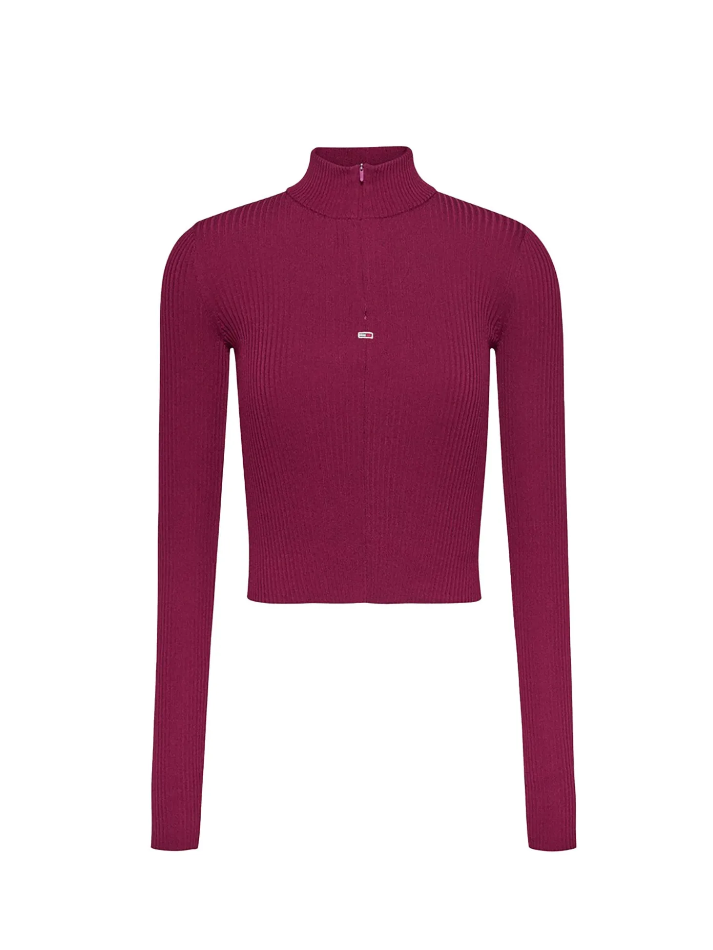 Lupetto con zip Tjm technical rib bordeaux