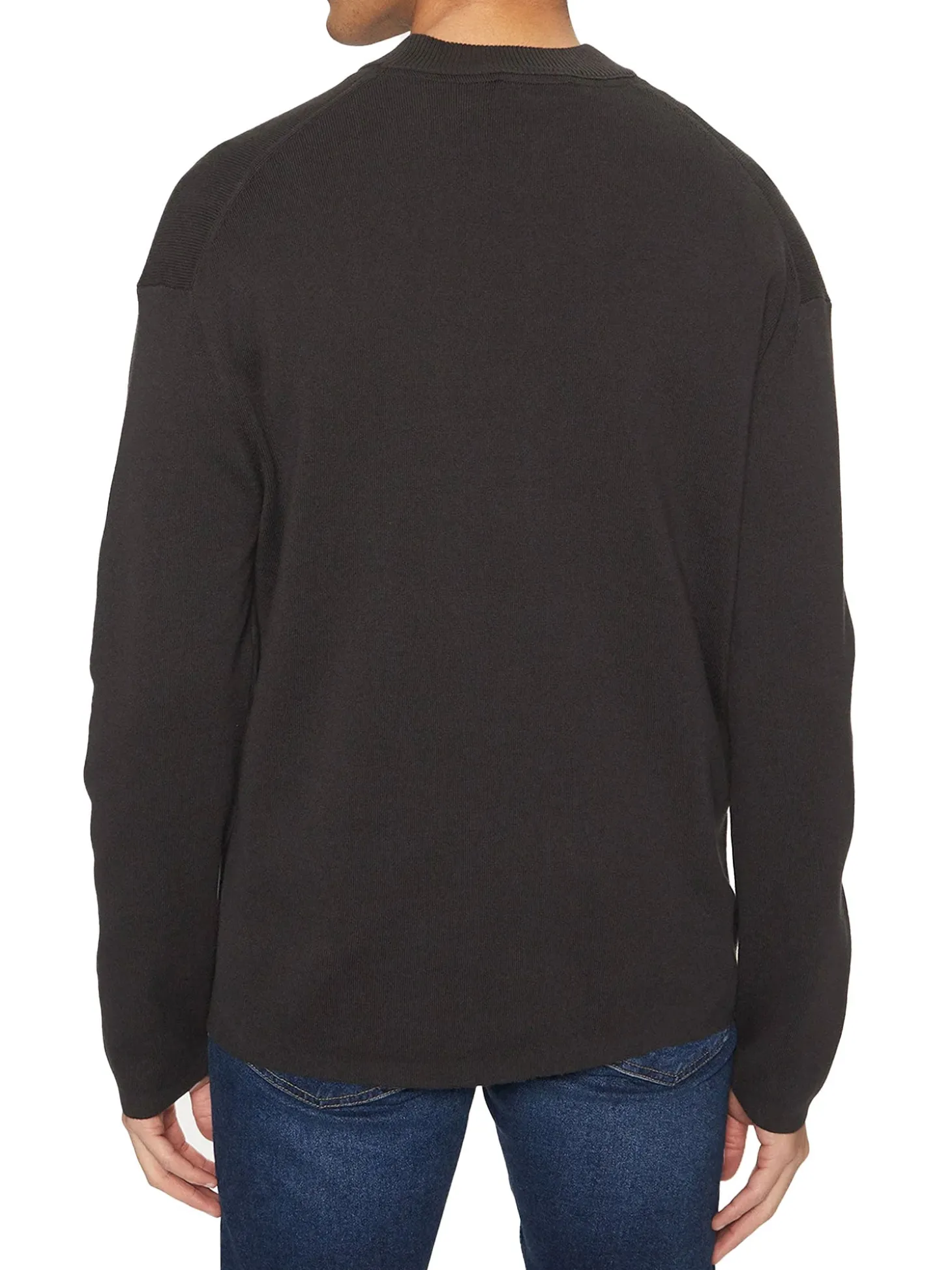 Lupetto logo monogram sul petto in cotone nero