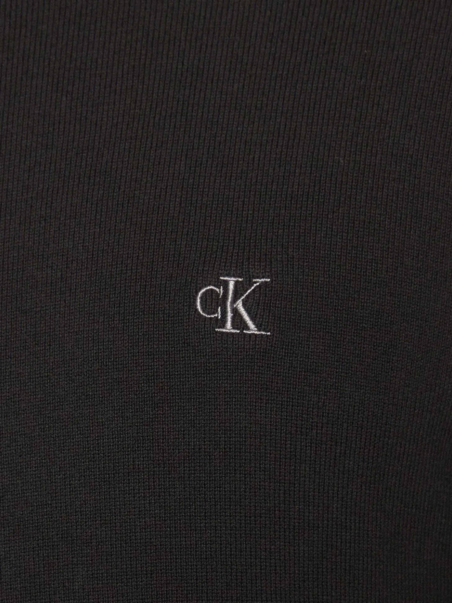 Lupetto logo monogram sul petto in cotone nero