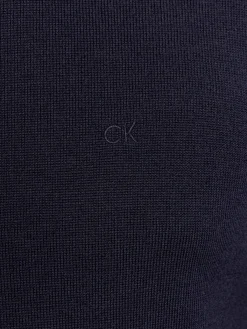 Maglia a girocollo in lana merino ink