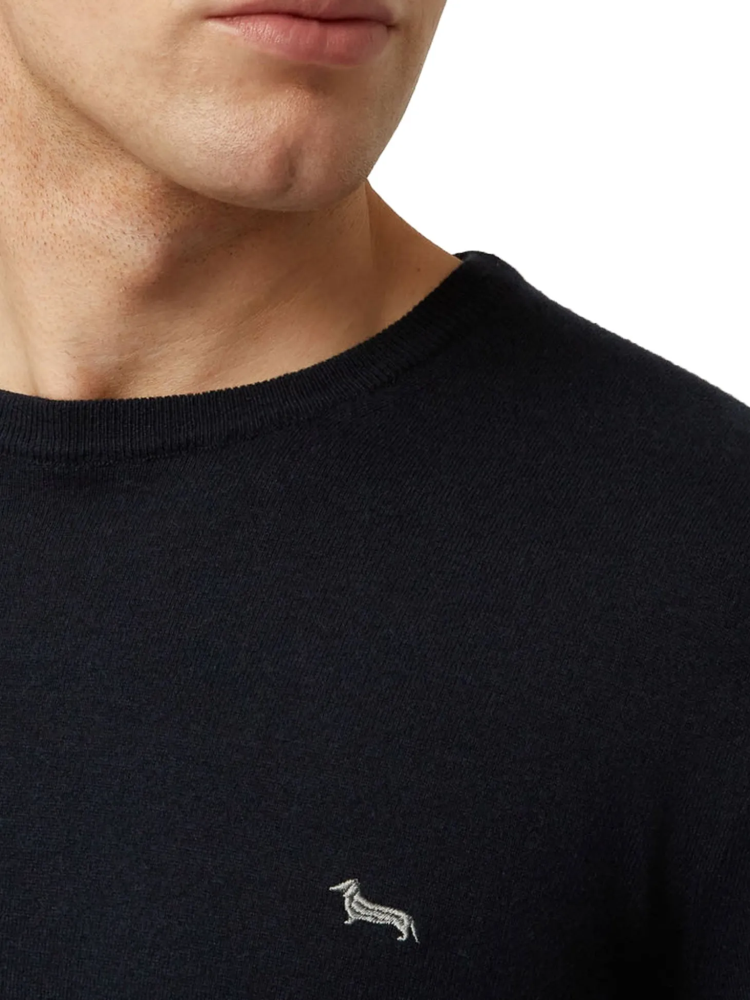 Maglia essentials in cotone e cashmere blu