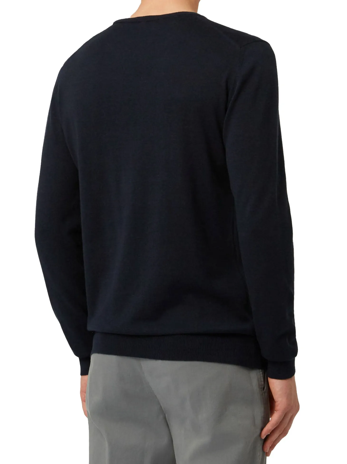 Maglia essentials in cotone e cashmere blu