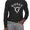 Maglia girocollo con logo nero