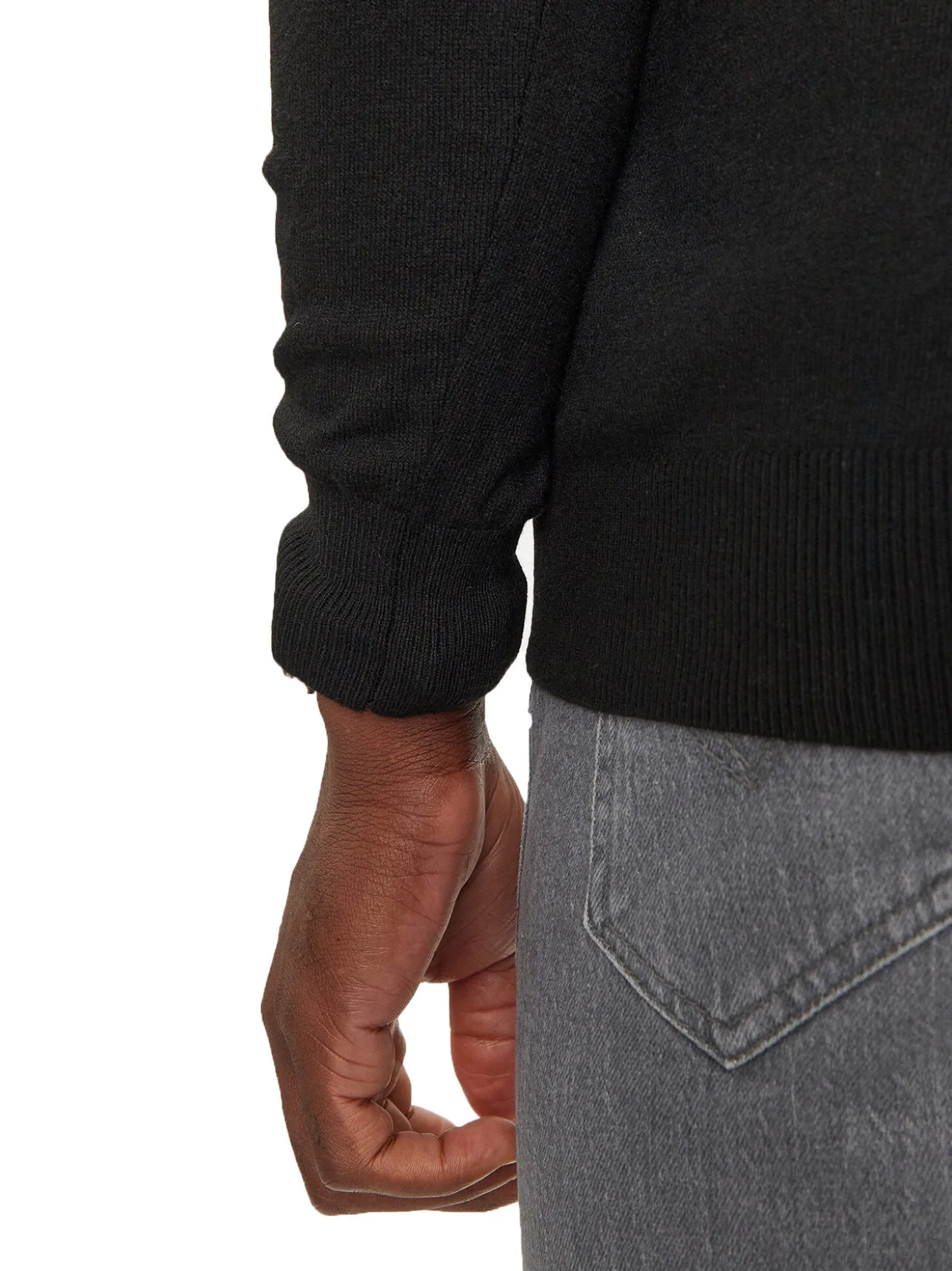 Maglia girocollo con logo nero