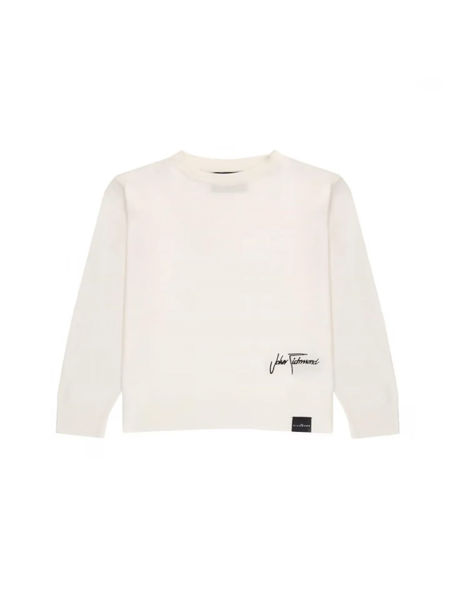 Maglia girocollo manica lunga Dullas panna/nero