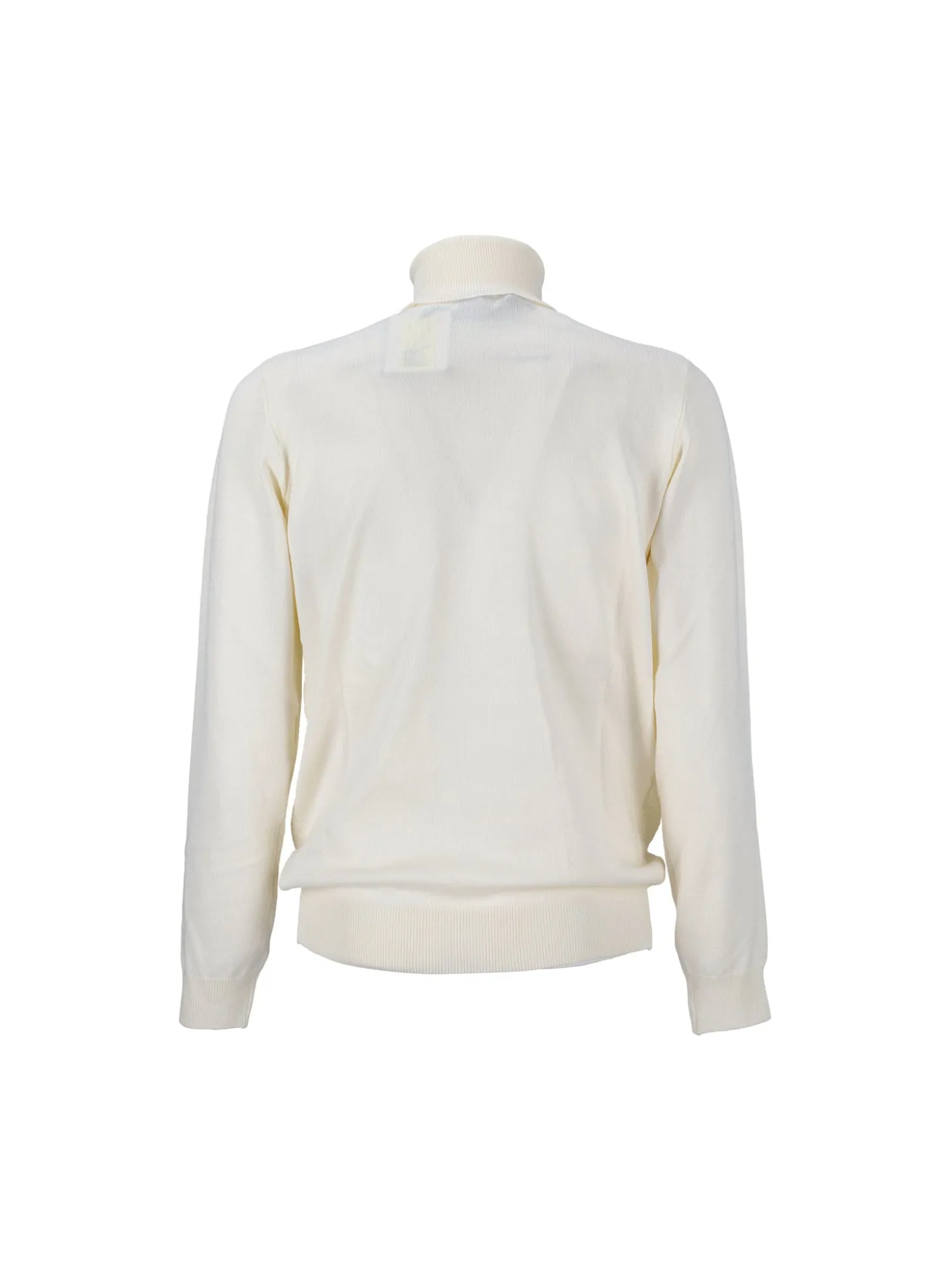 Maglione a collo alto con texture elegante panna