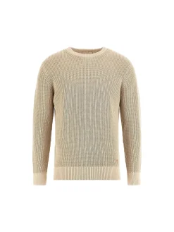 Maglione a costine beige
