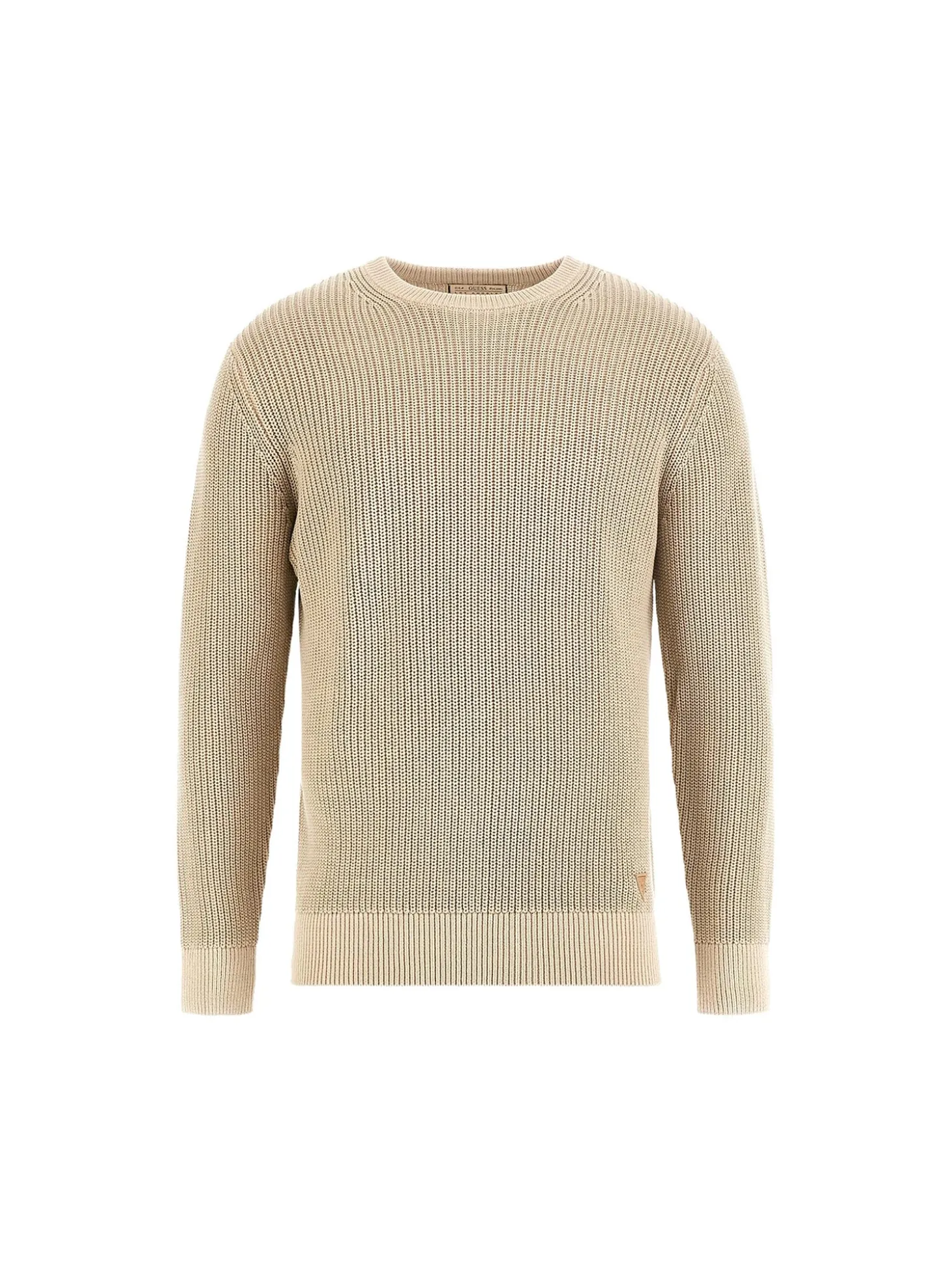 Maglione a costine beige