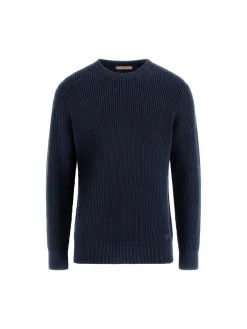 Maglione a costine blu
