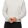 Maglione a girocollo con logo frontale grigio