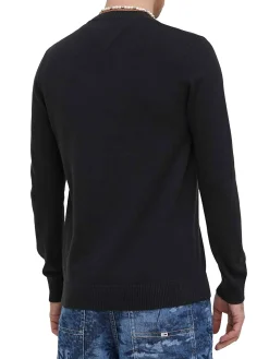 Maglione a girocollo slim essential nero