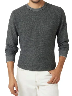 Maglione girocollo in misto lana grigio scuro