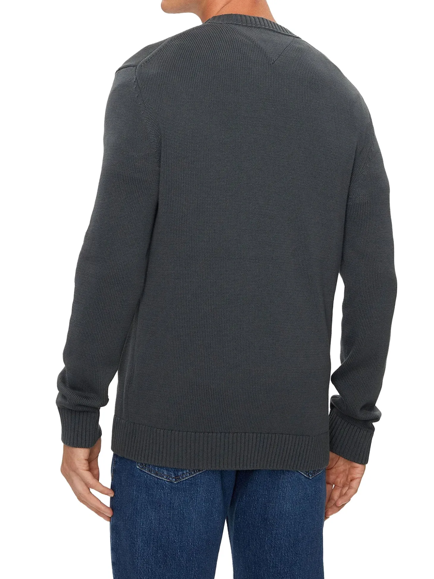 Maglione girocollo slim antracite