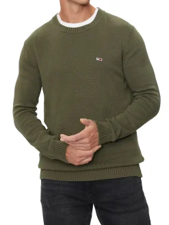Maglione girocollo slim verde