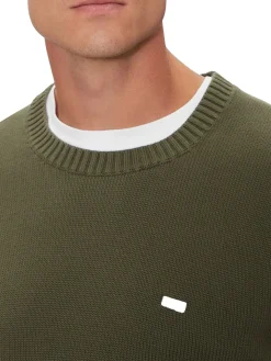 Maglione girocollo slim verde