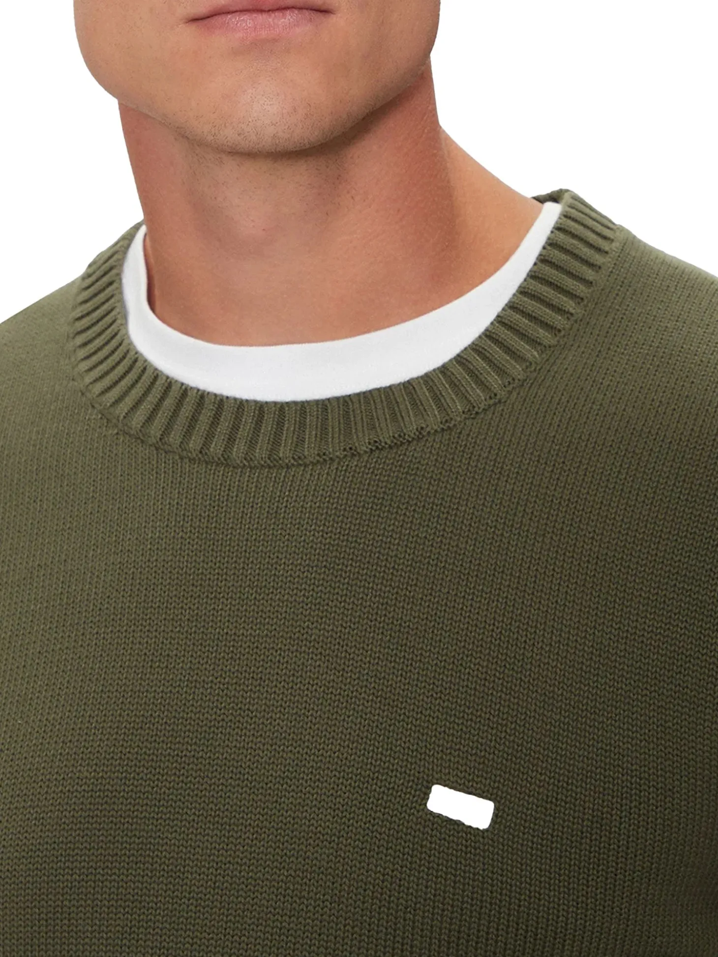 Maglione girocollo slim verde