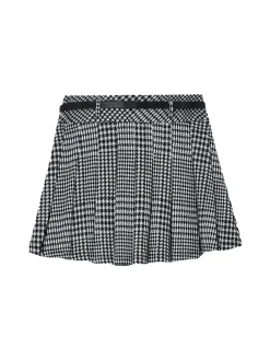Mini gonna a pieghe principe di galles