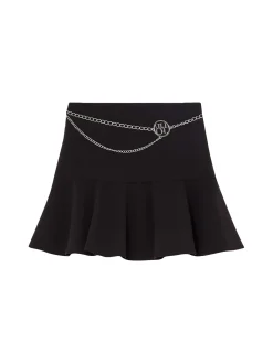Mini gonna cinta catenella nero