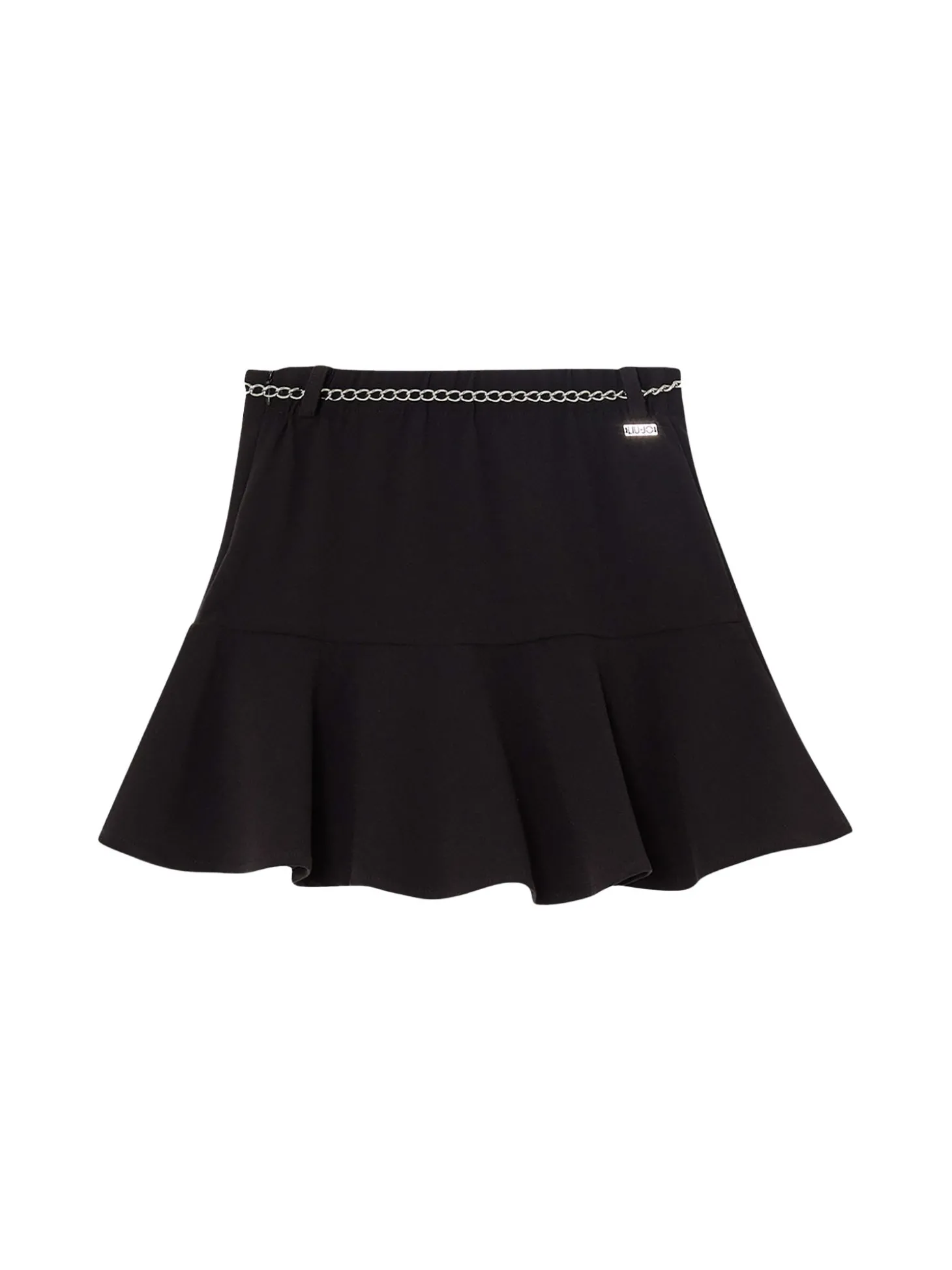 Mini gonna cinta catenella nero