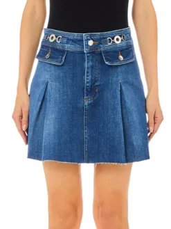 Minigonna cross jeans denim medio