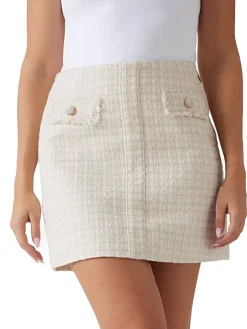 Minigonna flap Daphnee crema