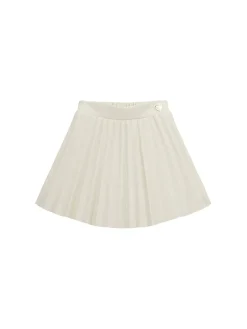 Minigonna pleated beige