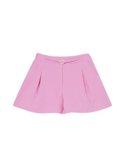 Pantaloncino con pences fucsia