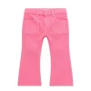 Pantalone 5 tasche flare denim fucsia