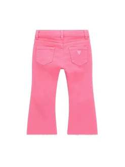 Pantalone 5 tasche flare denim fucsia