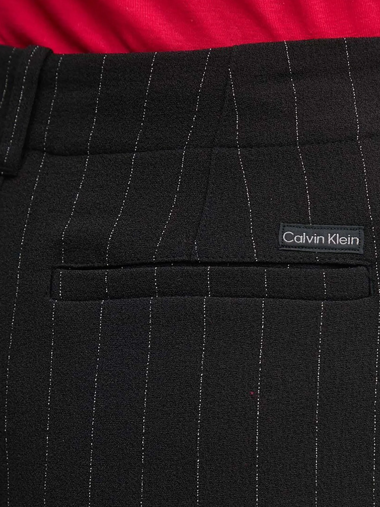 Pantalone a righe crepe nero